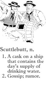 Sailors around a scuttlebutt